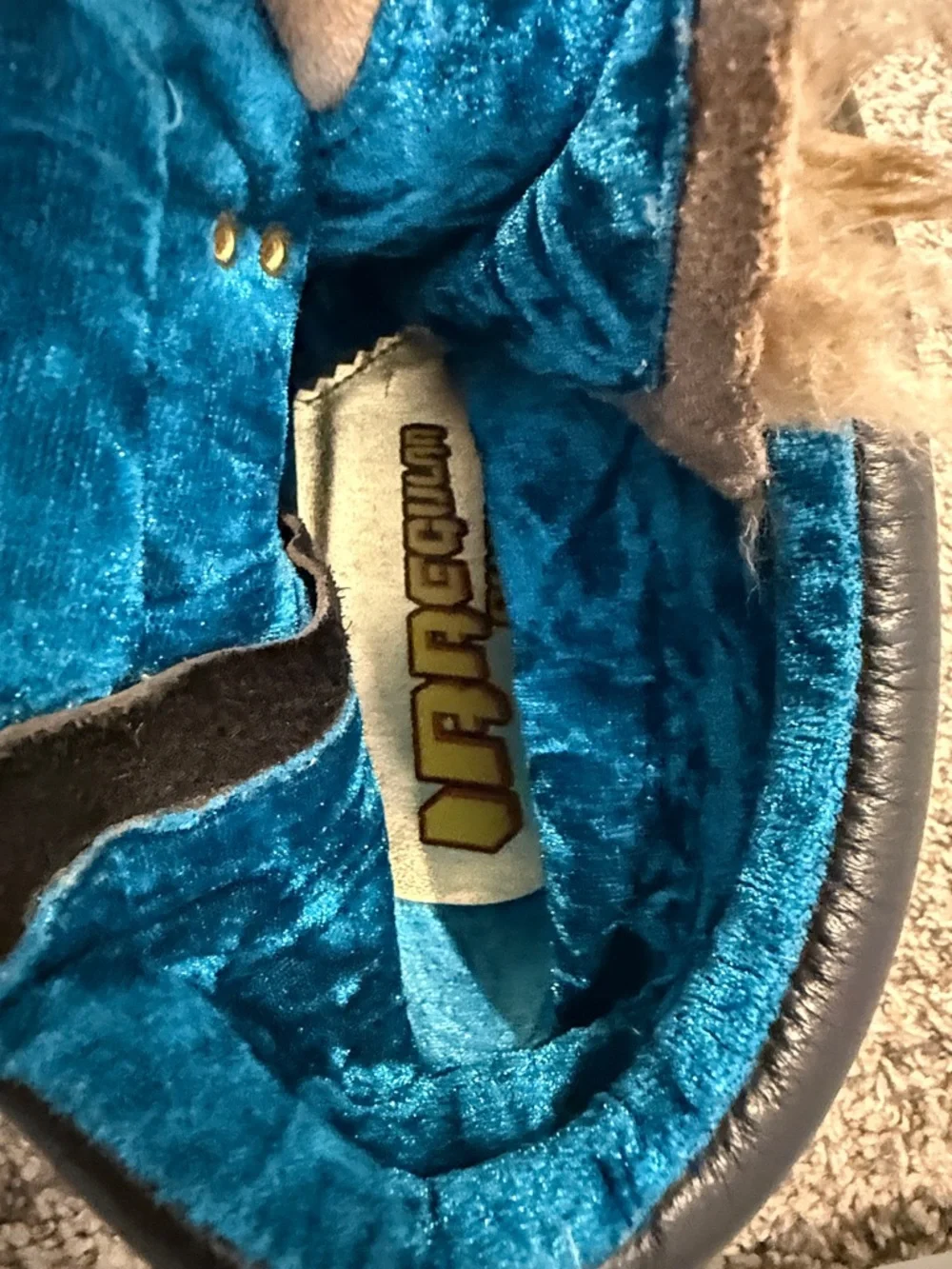IRREGULAR CHOICE Big Mama LEATHER & FUR Chukka Biker Indian Boots WOMENS 11.5/12